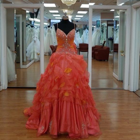 2her2him Dresses & Skirts - Cherry-gold quinceanera celebration dress
